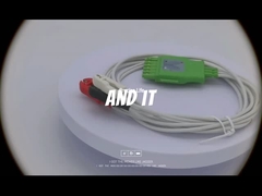 Drager MP03402 ECG cable 3-lead single-pin connector IEC2 color code 1m length