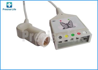 Round 12 pin connector M1520A ECG Monitor cable 5 leads Medical Parts