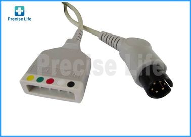 Mindray 0010-30-12257 ECG trunk cable with AHA IEC color code Round 6 pin to 5 leads lead wire