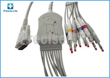 Schiller One piece type 10 lead EKG cable with banana 4.0 plug TPU cable for ECG machine