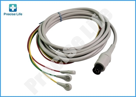 Nihon Kohden BJ-753P ECG Patient Cable 6 leads One Piece ECG Cable With Snap