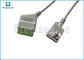 Rectange 12 pin to 8 pin 6 lead ECG Monitor Cable Nihon Kohden JC-906P