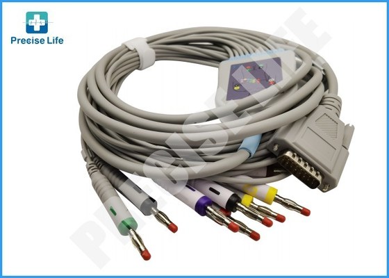 Nihon Kohden one piece type ECG cable EKG cable IEC color code Banana 4.0 plug